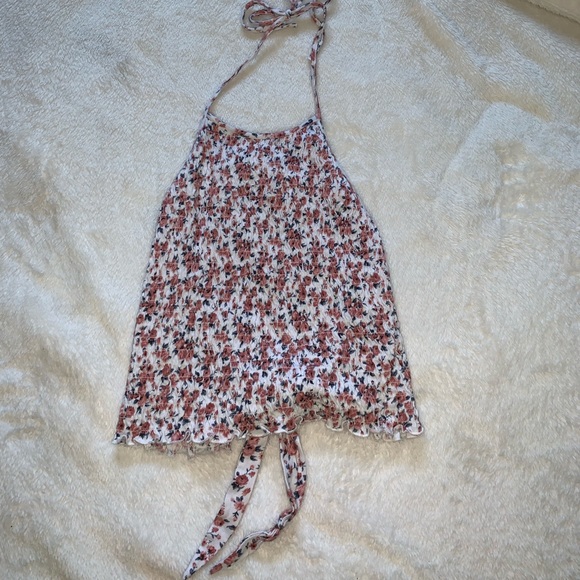 Floral backless halter - Picture 1 of 3